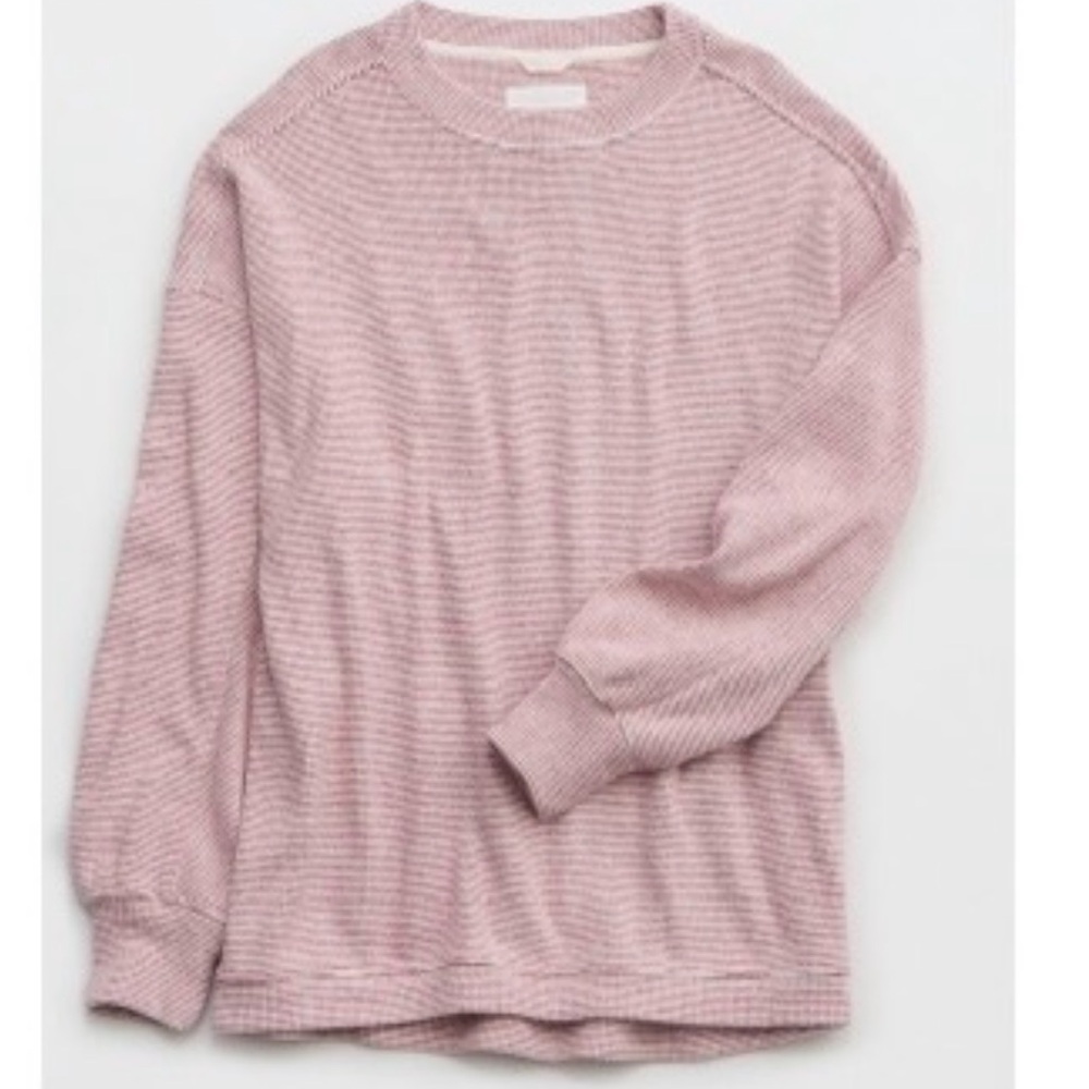 NWT Aerie Getaway Waffle Sweatshirt